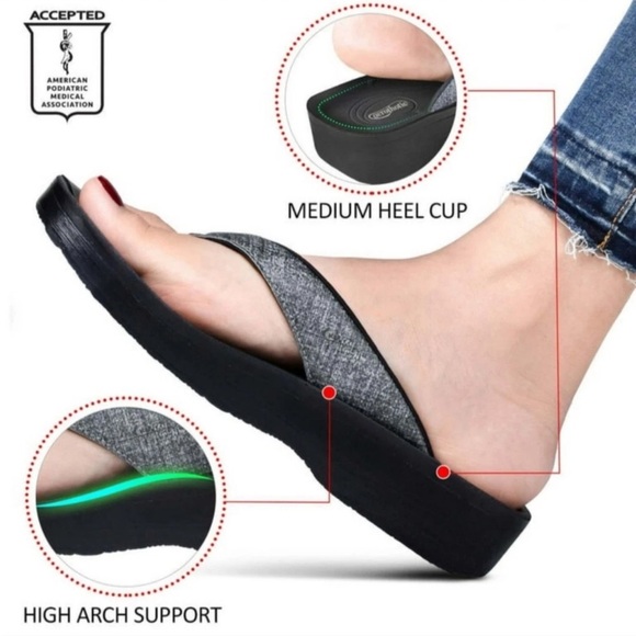 Elegant Black and Silver Women's Sandals - Picture 2 of 12